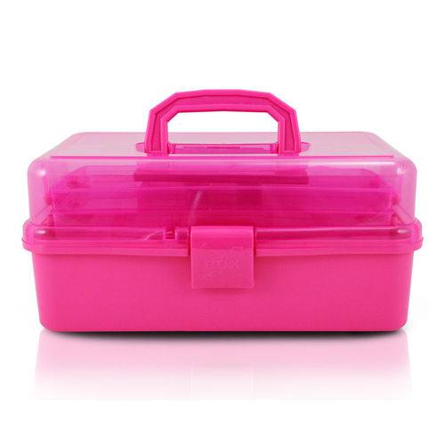 Caixa Organizadora Transparente Pink Jacki Design