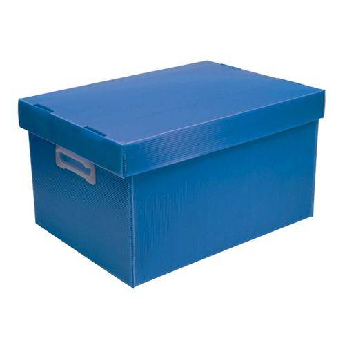 Caixa Organizadoraa The Best Box M Azul Polibras