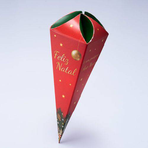 Caixa para Cone Trufado Natal Luxo C/25 Un