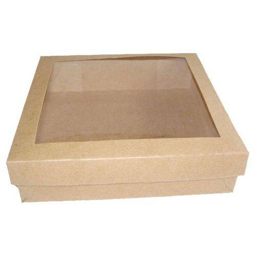 Caixa para Lembrancinhas, Presentes 15,5x15,5x4 Kraft Kit com 10