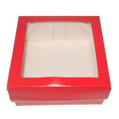 Caixa para Lembrancinhas - Visor Acetato 11,5x11,5x4,5 - C/20 Branco