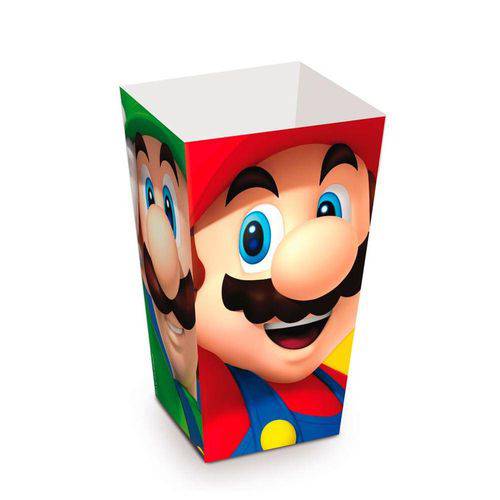 Caixa para Pipoca Super Mario Bros 10 Unidades - Cromus