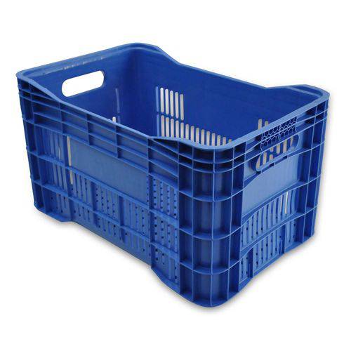 Caixa Plástica Agrícola Organizadora Multiuso 48 Litros Azul