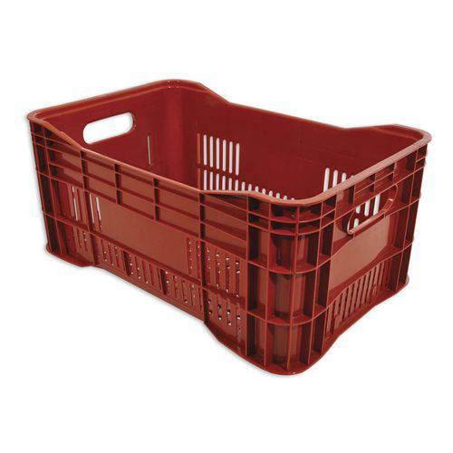 Caixa Plástica Agrícola Organizadora Multiuso 33L Vermelha