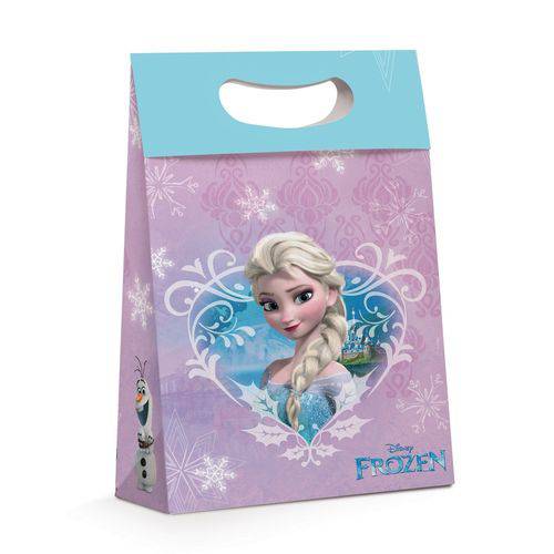 Caixa Plus Presente Elsa Frozen Disney Lilas 18x7,5cm C/10
