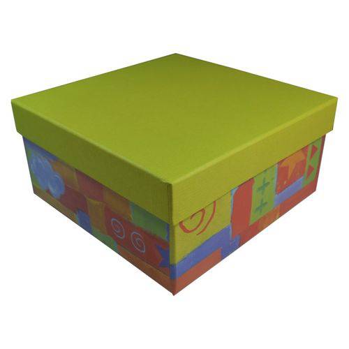 Caixa Quadrada Multicolor - 20x20x9,5