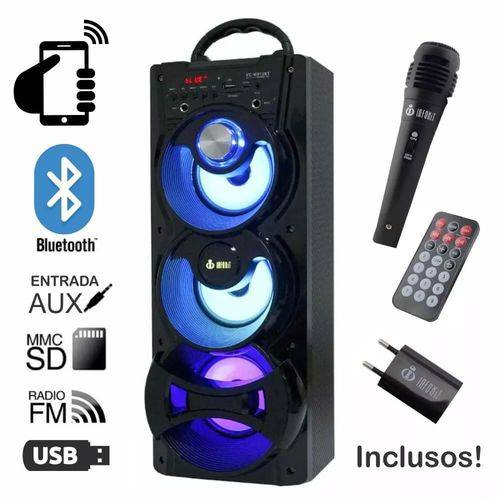 Caixa Som Amplificada Microfone Karaoke Bluetooth Vc-m913bt