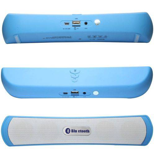 Caixa Som Bluetooth Portatil Mp3 Be-13 - Azul