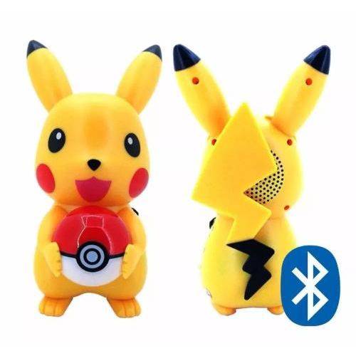 Caixa Som Led Bluetooth Pokemon Pikachu Mp3 Rádio Fm Sd USB