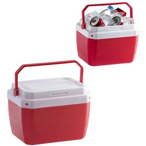 Caixa Termica de Plastico Vermelha 6l 20,8x21,3x28,3cm