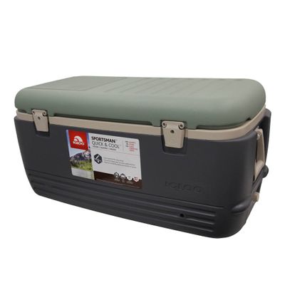 Caixa Térmica Igloo de 95 Litros com Porta Copos Ideal para Pesca e Camping Sportsman 100 QT