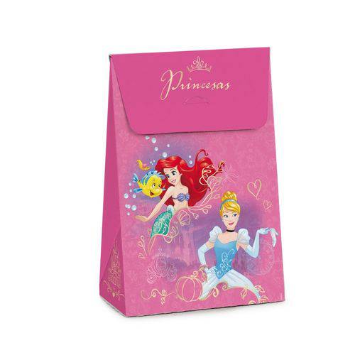 Caixa Trapezio P/presente Princesas Disney 12x6cm C/10