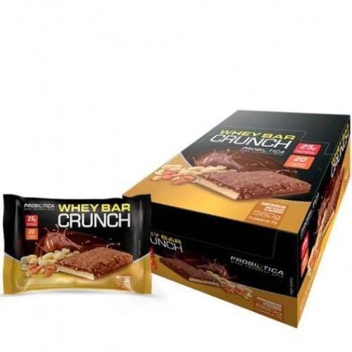 Caixa X8 Unidades Whey Bar Crunch (70g) Probiotica - Delícia de Amendoim