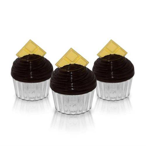Caixinha de Acrílico Cupcake Box Chocolate 12 Unidades