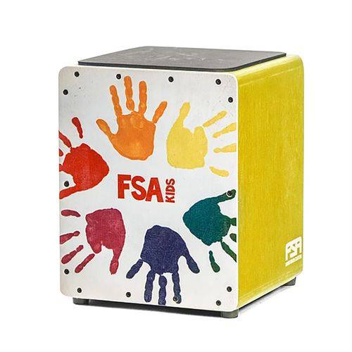Cajon Acústico Infantil Fsa FK15 Kids Series Amarelo