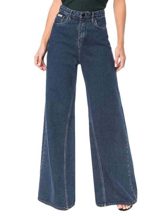 Calça Calvin Klein Jeans Five Pockets Pantalona Marinho - 34