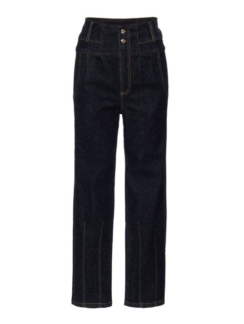 Calça Cintura Alta Desire Jeans de Algodão Azul Tamanho 38