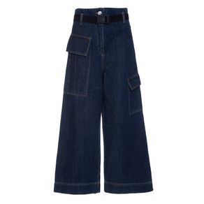 Calça Cropped Jeans Kenzo Azul/36