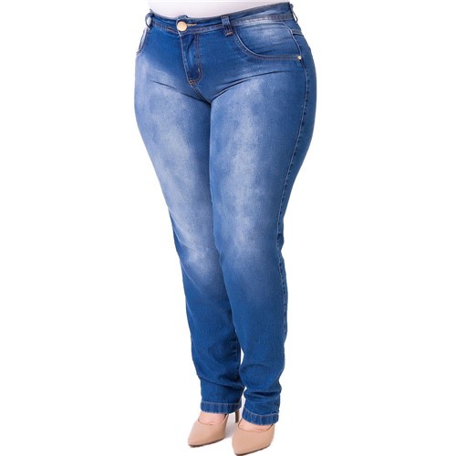 Calça Feminina Cigarrete Jeans Plus Size