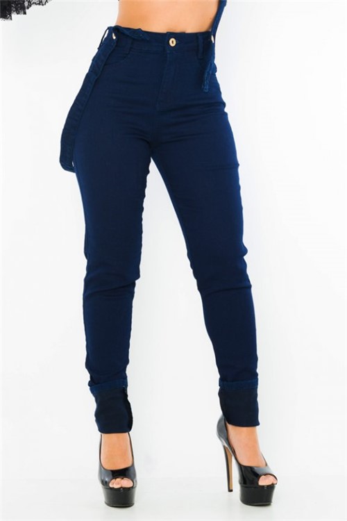 Calça Feminina Jeans com Suspensório CL0560 - Kam Bess