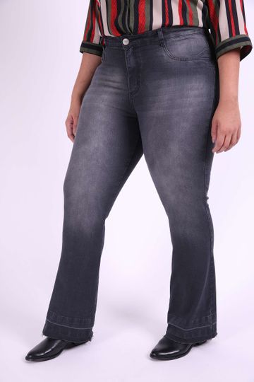 Calça Jeans Flare Feminina Plus Size 52