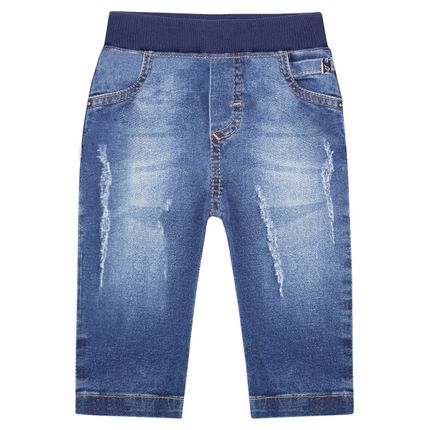 Calça Jeans C/ Cós Ribana Masculina para Bebê Denim - Bakulelê