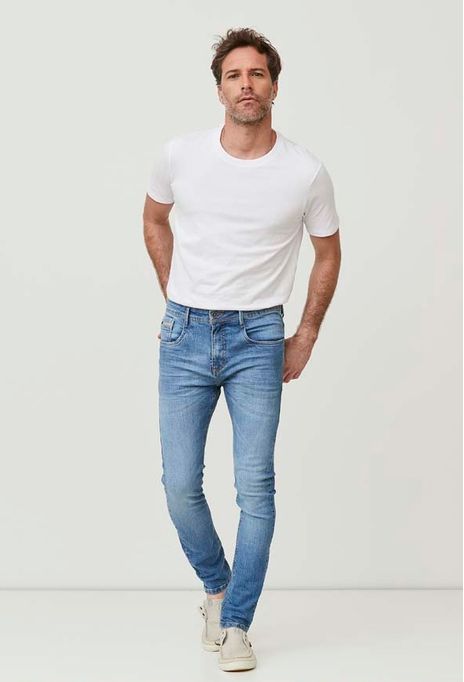 Calça Jeans Comf Skinny Merlion CALCA JEANS COMF SKINNY LIFEST MERLION 38 NEVOEIRO