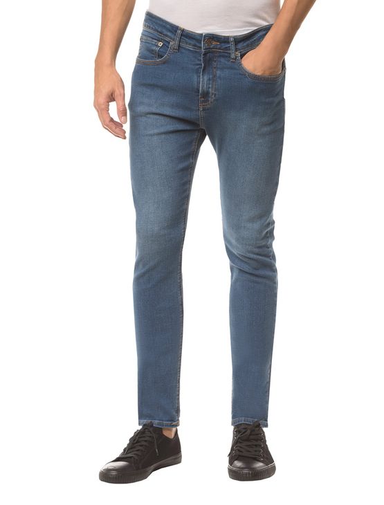 Calça Jeans Dieve Pockets Ckj 025 Slim Straight - Azul Médio - 36