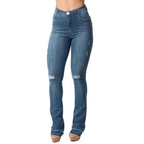 Calça Jeans Edex Feminina Boot Cut Modeladora 36