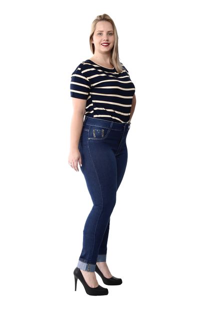 Calça Jeans Feminina Cigarrete Plus Size - 259788 46