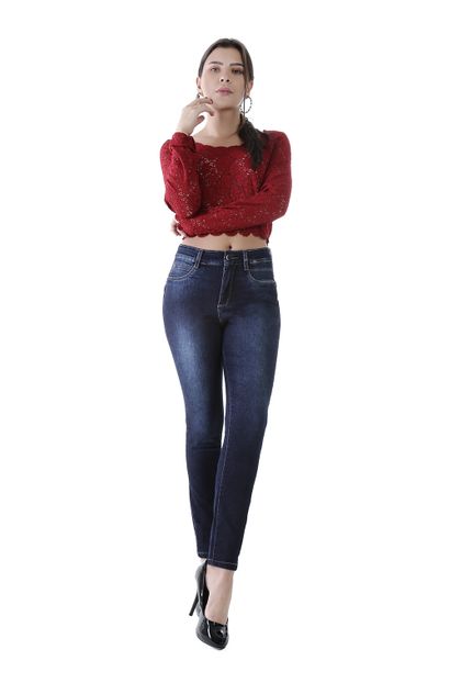 Calça Jeans Feminina Cigarrete Super Compressora - 259419 36