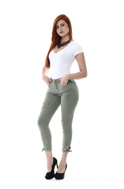 Calça Jeans Feminina Cropped - 255291 36