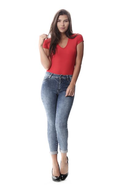 Calça Jeans Feminina Cropped - 258142 36
