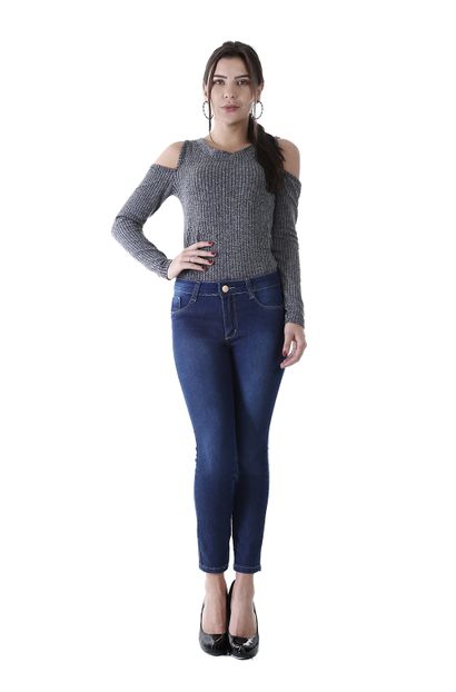 Calça Jeans Feminina Cropped Levanta Bumbum - 259784 36
