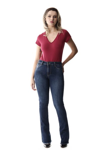 Calça Jeans Feminina Flare Push Up - 257808 36
