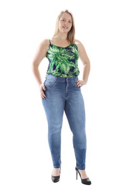 Calça Jeans Feminina Skinny Plus Size - 258792 46