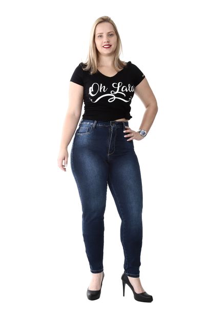 Calça Jeans Feminina Skinny Plus Size - 259846 46
