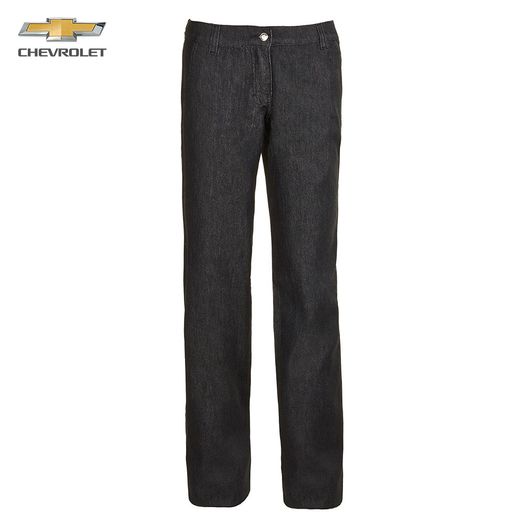 Calça Jeans Five Pocket Feminina Preta Chevrolet - 19010009 Tamanho 34