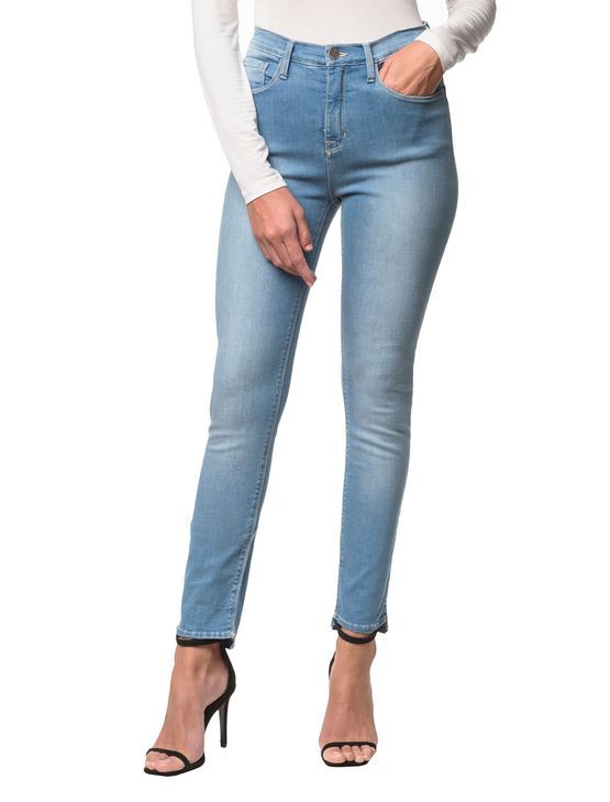 Calça Jeans Five Pockets Jegging High - Azul Claro - 36