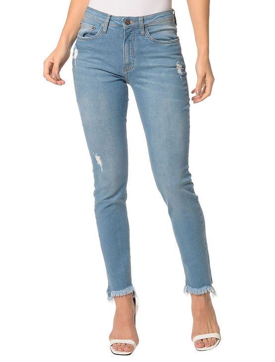 Calça Jeans Five Pockets Mid Rise Slim - 34