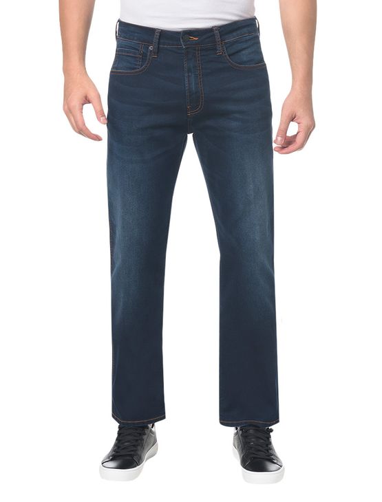 Calça Jeans Five Pockets Relexed Straigh - Azul Marinho - 38