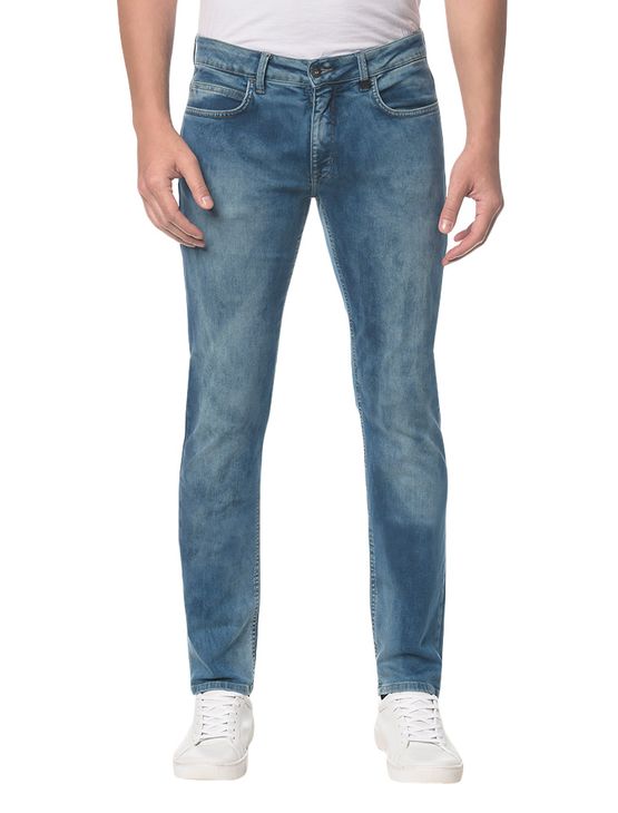 Calça Jeans Five Pockets Skinny Azul Médio - 40