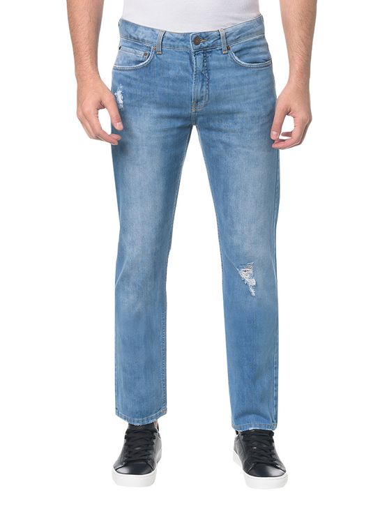 Calça Jeans Five Pockets Slim - Azul Claro - 36