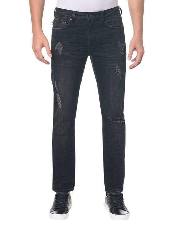 Calça Jeans Five Pockets Slim - Preto - 36