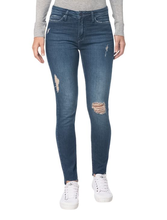 Calça Jeans Five Pockets Super Skinny - Marinho - 34