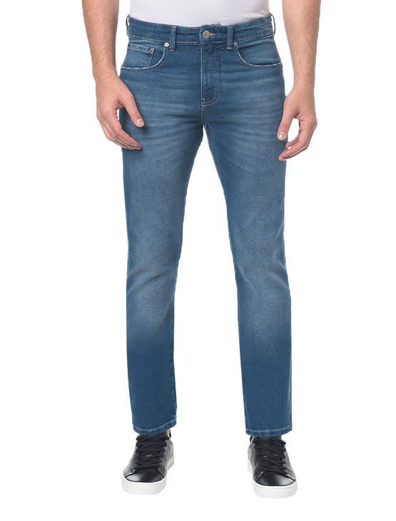 Calça Jeans Five Pocktes Straight CKJ 035 Straight - Azul Médio - 38