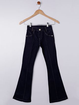 Calça Jeans Flare Juvenil para Menina - Azul