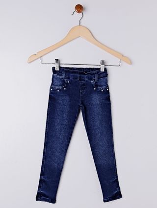 Calça Jeans Jegging Infantil para Menina - Azul