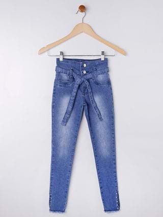 Calça Jeans Juvenil para Menina - Azul