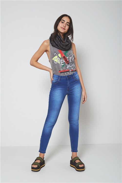 Calça Jeans Marylin Abertura Lateral Jeans - 34